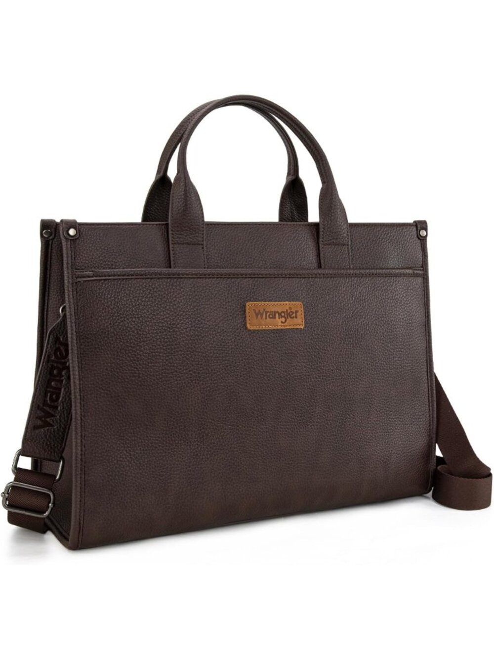 Women's Coffee Business Briefcase Handbag Adjustable Shoulder Strap Tote Bag